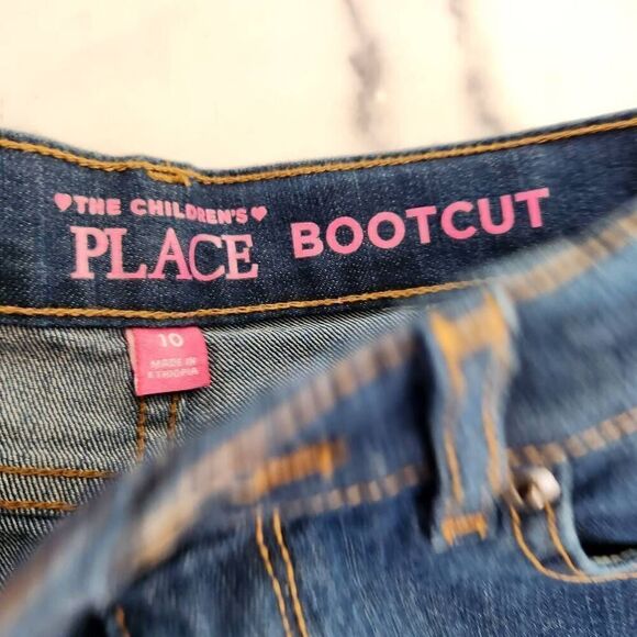 The children's place bootcut blue denim jeans size 10 girls youth - Picture 3 of 5